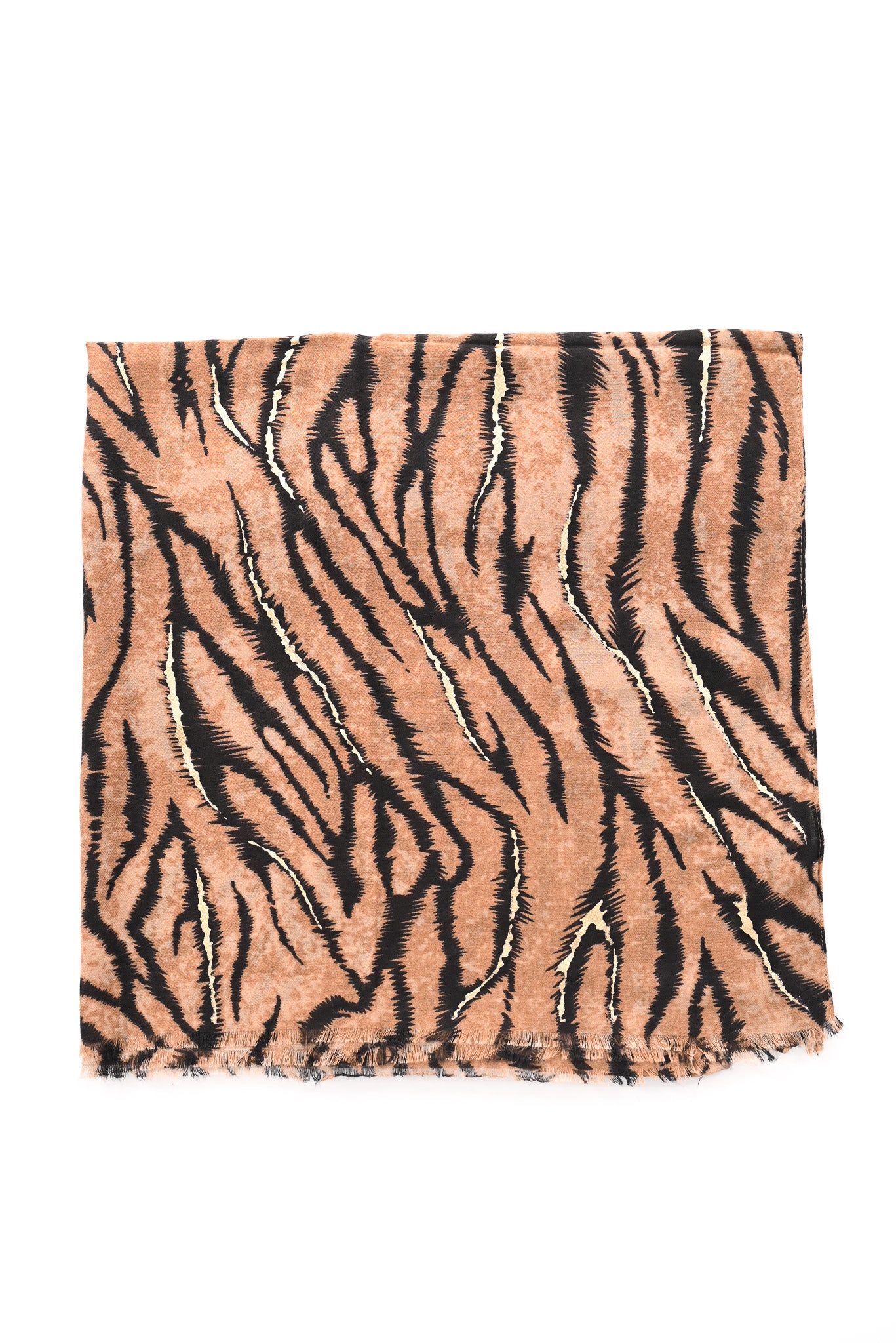 Sjaal tijger print camel