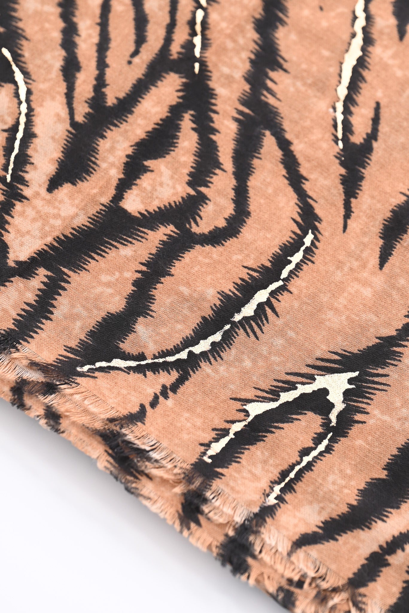 Sjaal tijger print camel