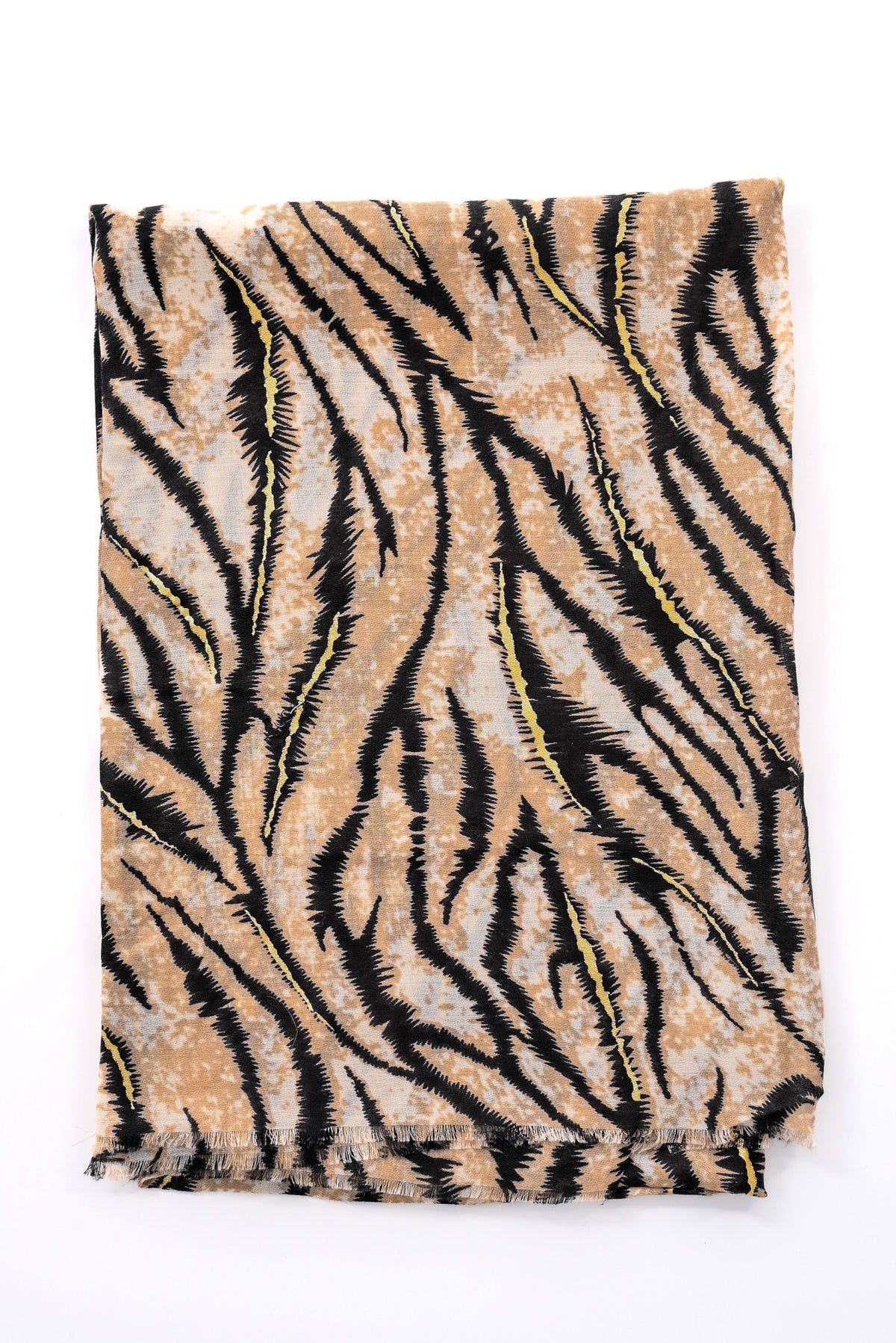 Sjaal tijger print beige