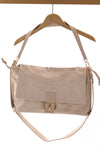 Crossbody tas suedinelook beige