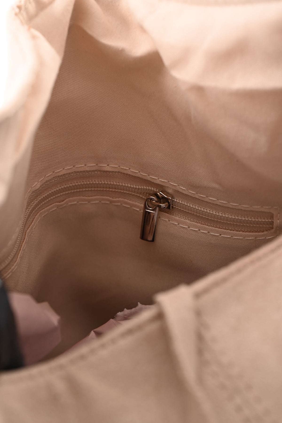 Suedinelook schoudertas franjes beige