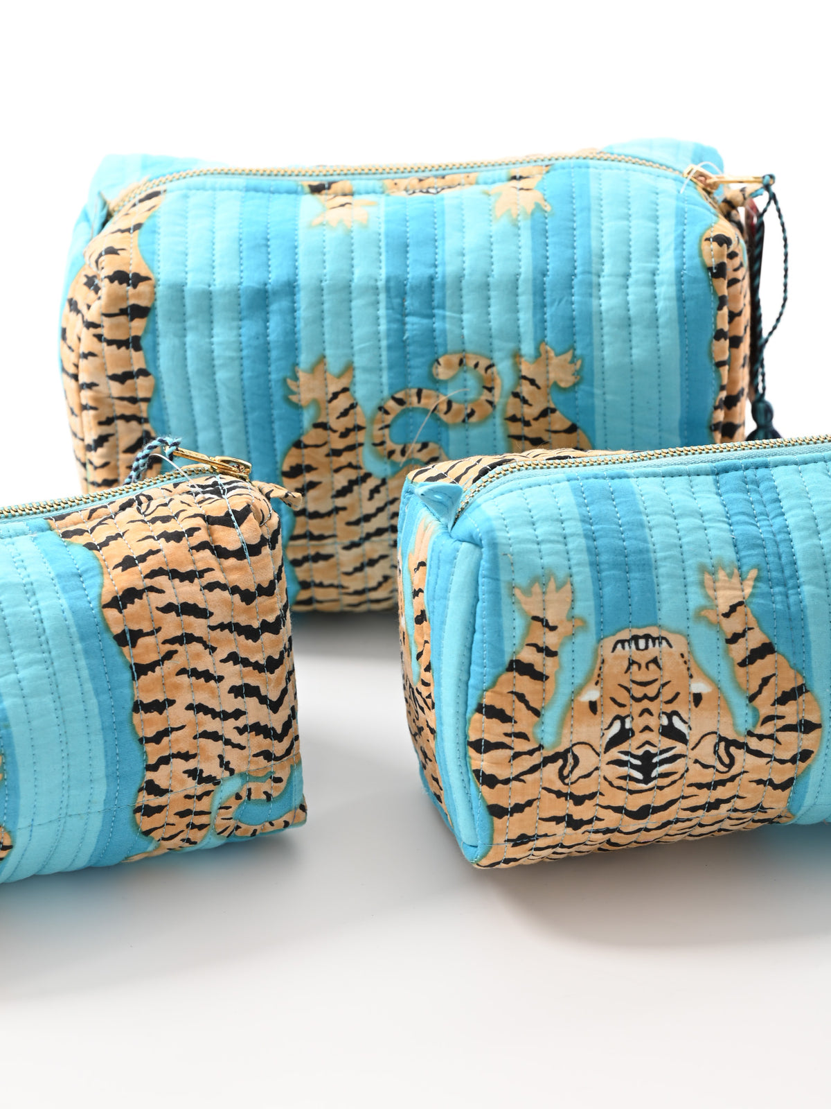 Toilettas setje panters blauw