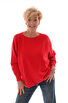 Trui met knoopjes rood