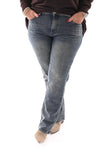Norfy straight high waist jeans stonewash