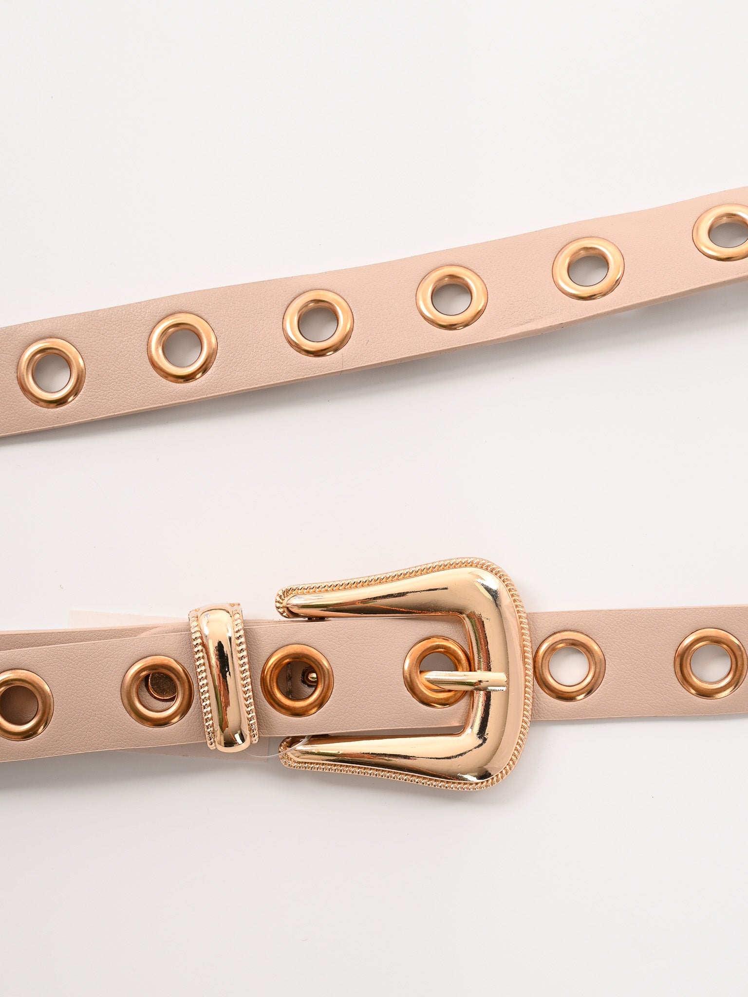 Lange wikkelriem beige