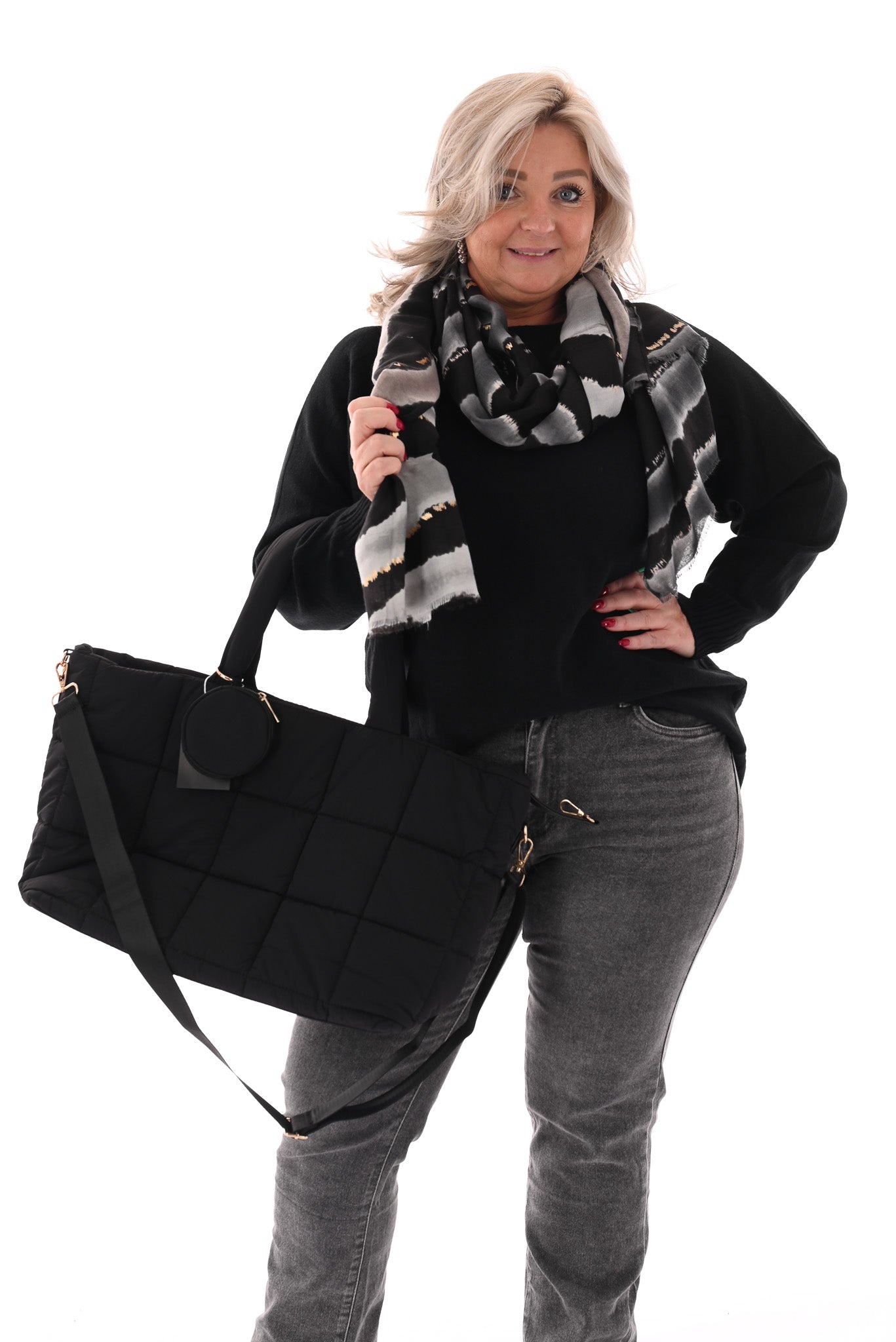 Puffer tas zwart