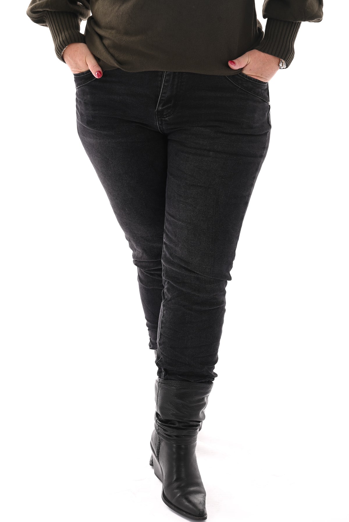 Karostar jeans baggy zwart
