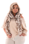 Sjaal paisley print beige