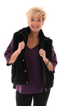 Bodywarmer faux fur zwart