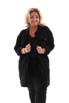 Corduroy blouse patroon zwart