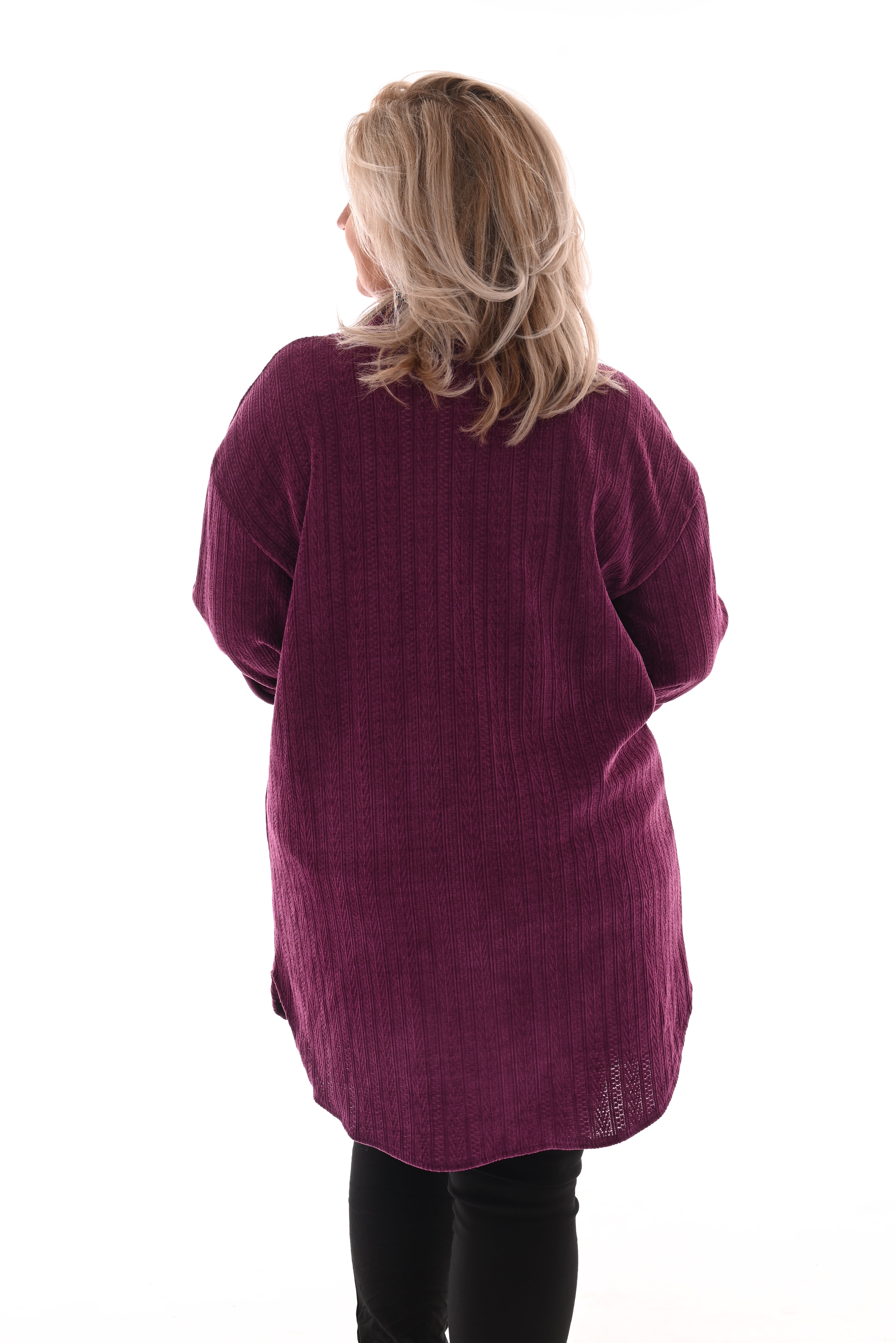 Corduroy blouse patroon paars
