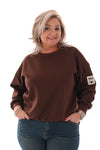 Sweater you look amazing donkerbruin