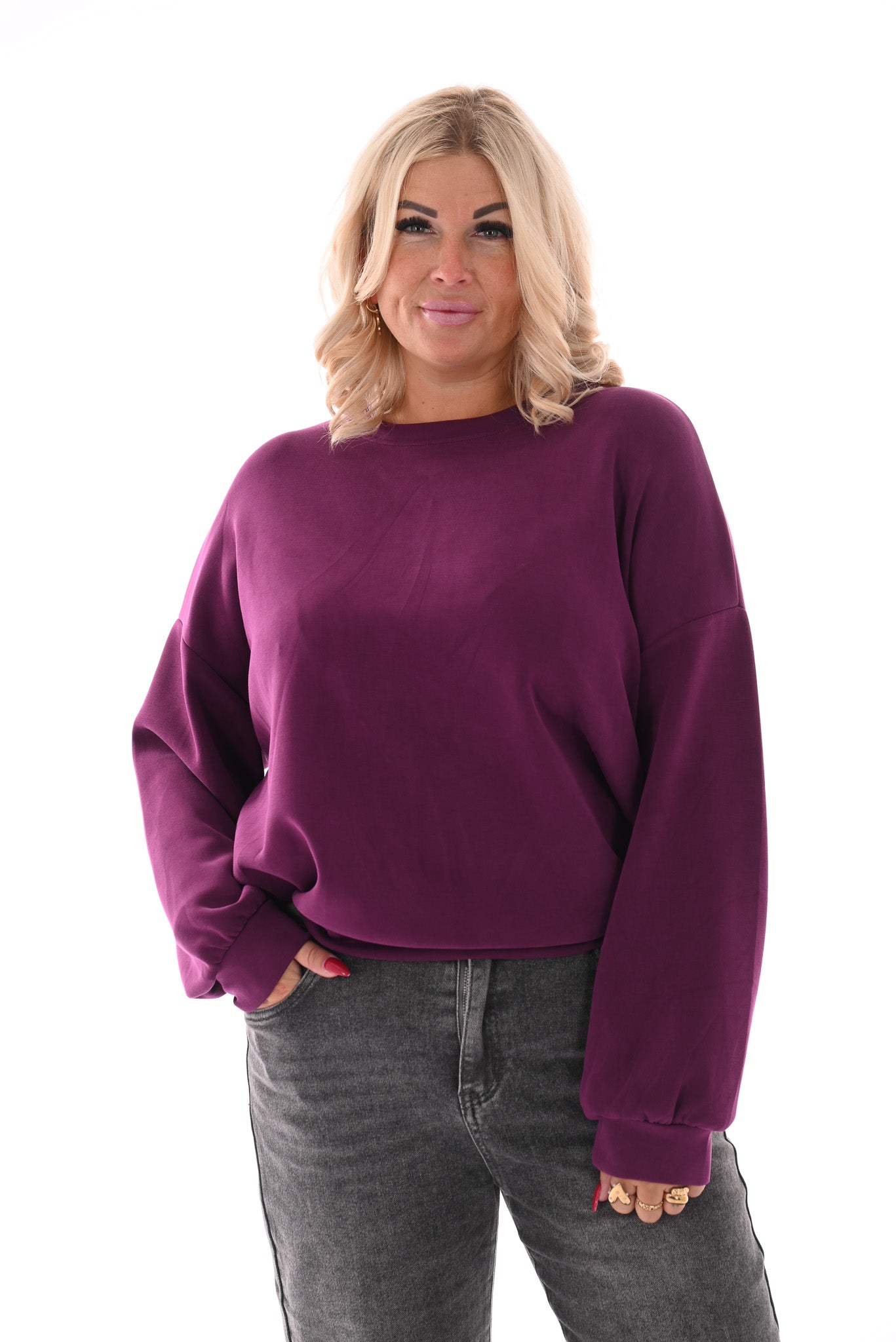 Sweater uni paars