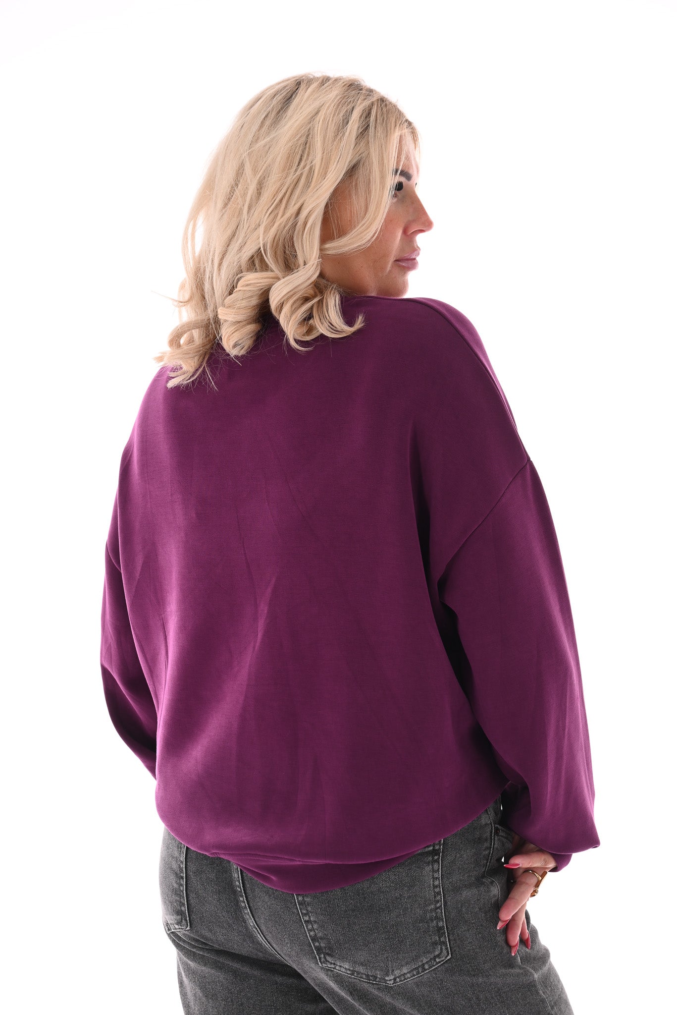 Sweater uni paars