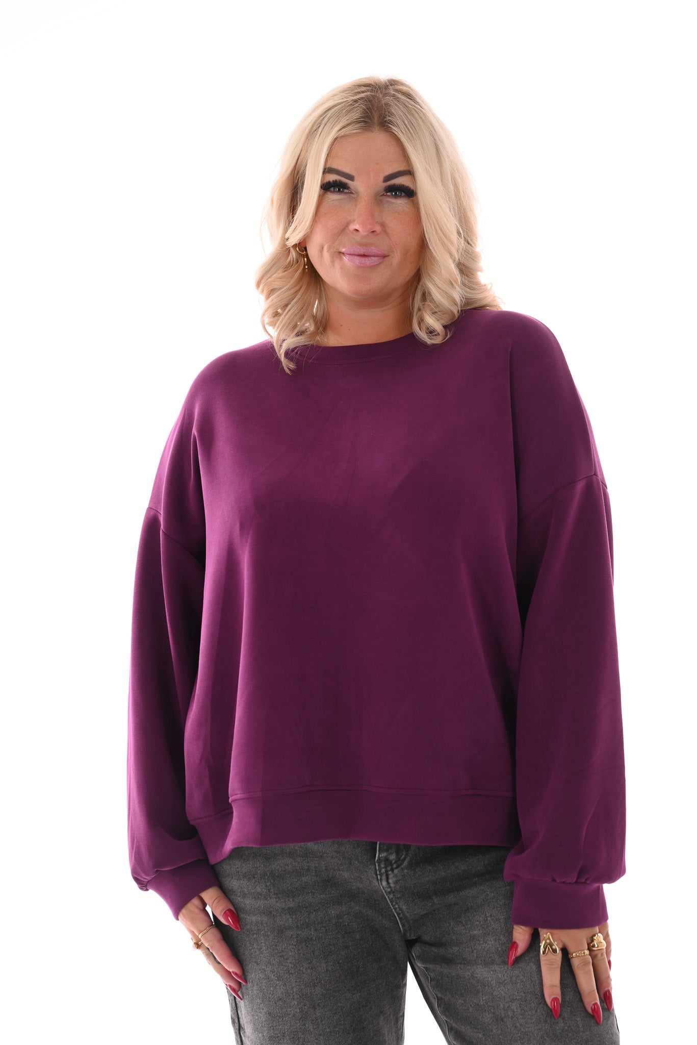 Sweater uni paars