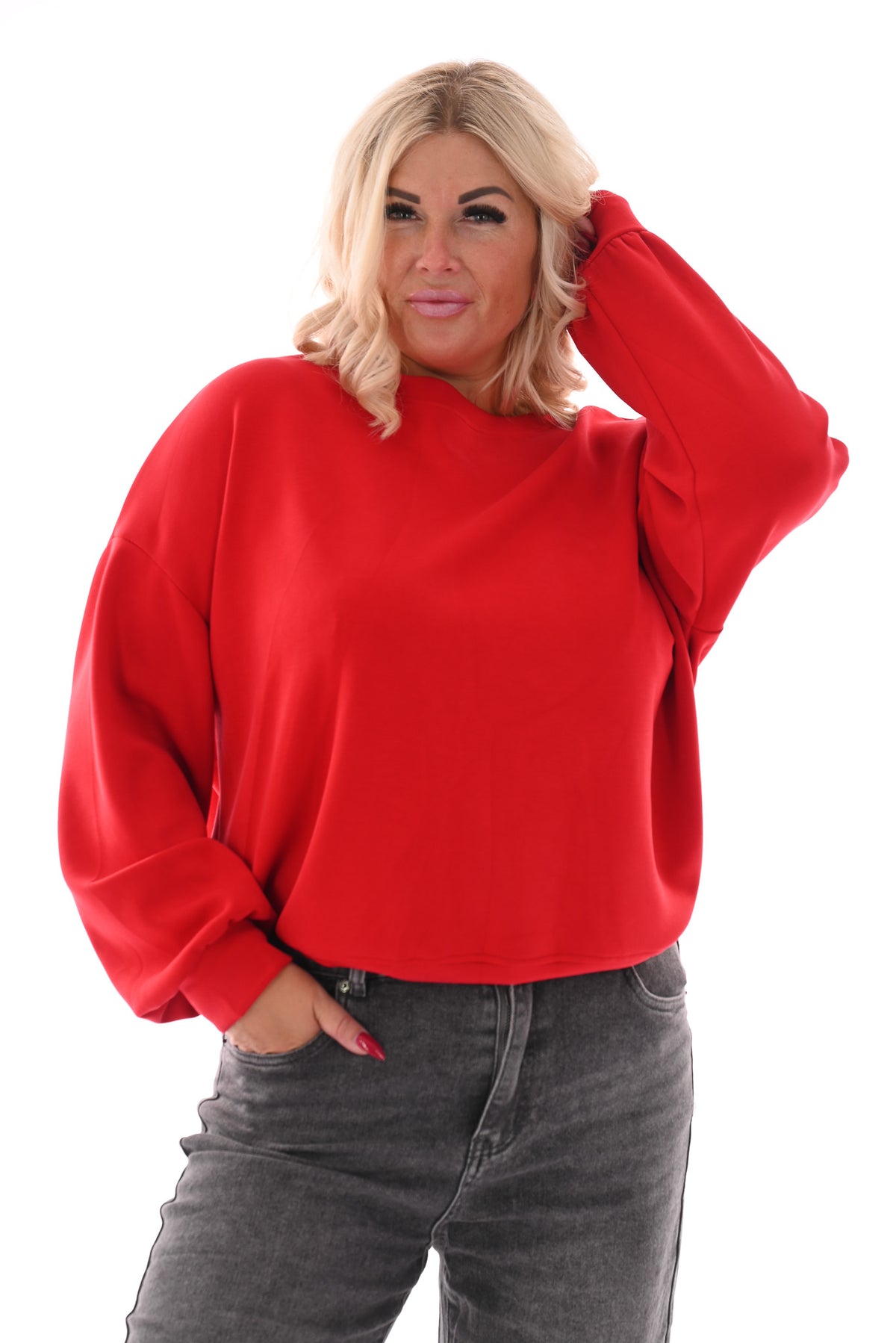 Sweater uni rood