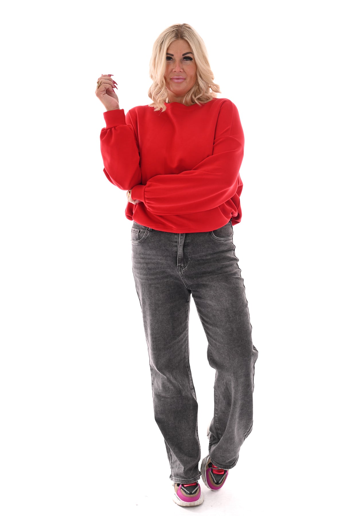 Sweater uni rood