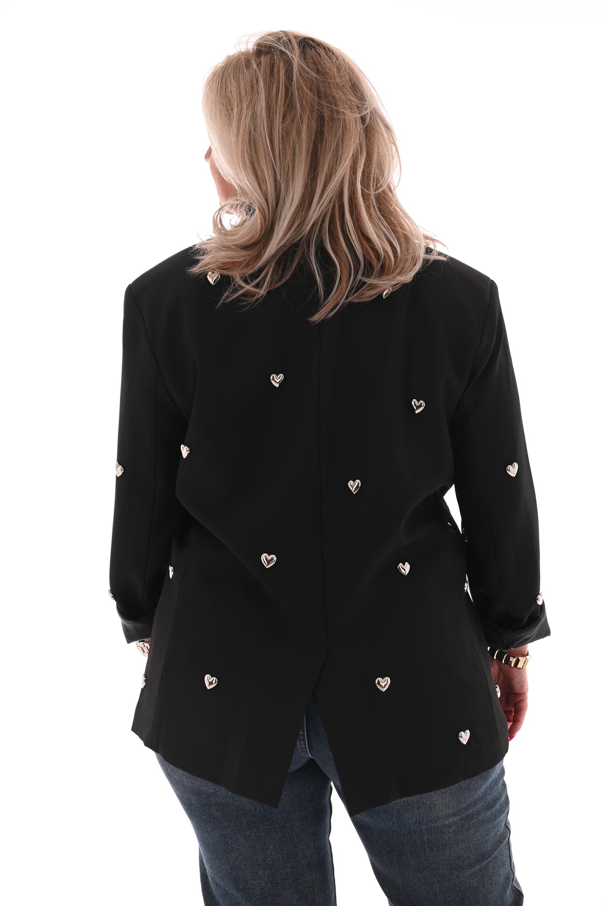 Blazer hartjes zwart