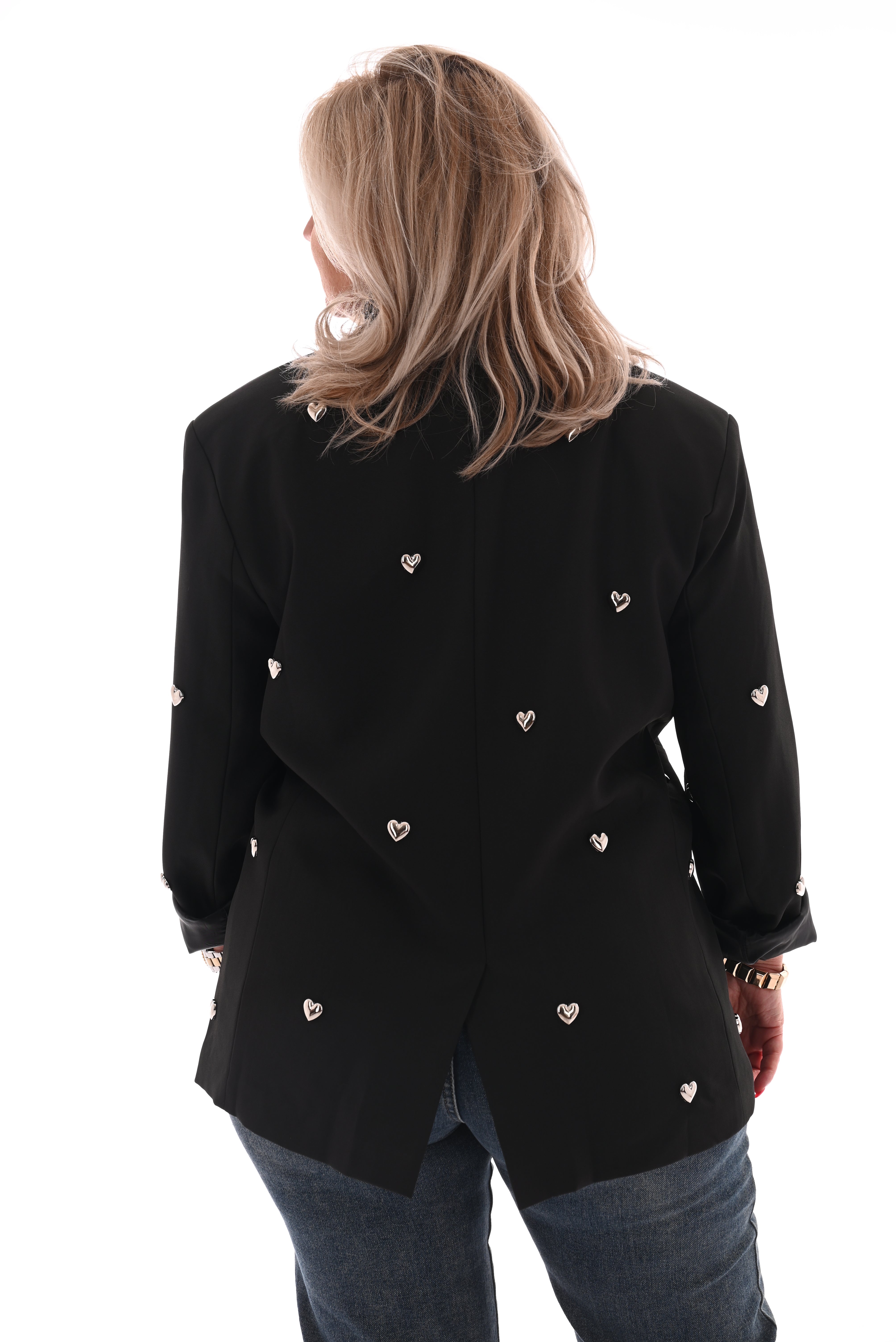 Blazer hartjes zwart