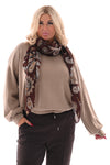 Sjaal paisley print donkerbruin