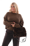 Sweater uni bruin