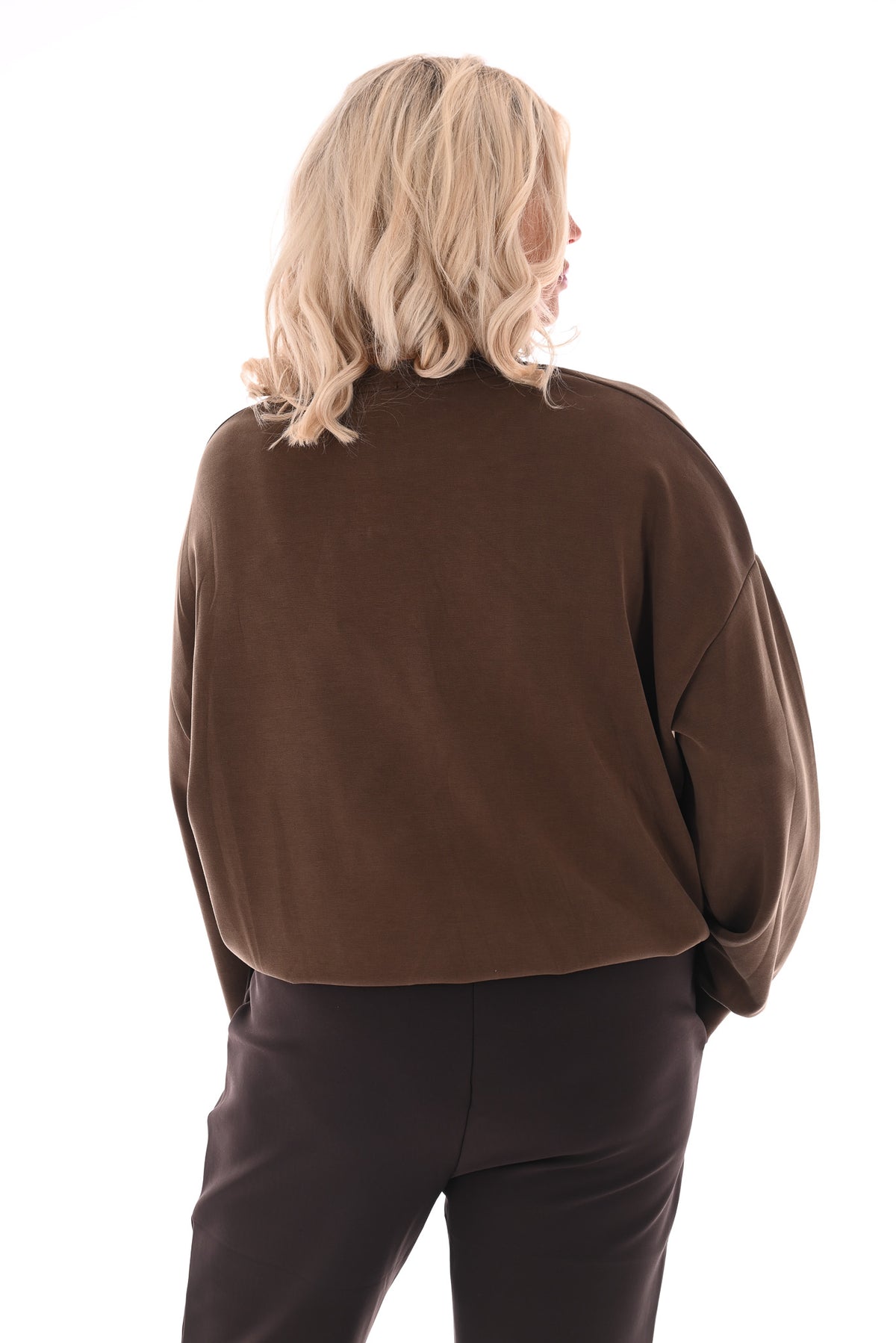 Sweater uni bruin