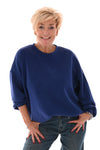 Sweater uni blauw