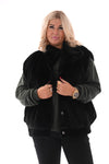 Gilet faux fur met zakken zwart