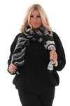 Oversized sweater ronde hals uni zwart