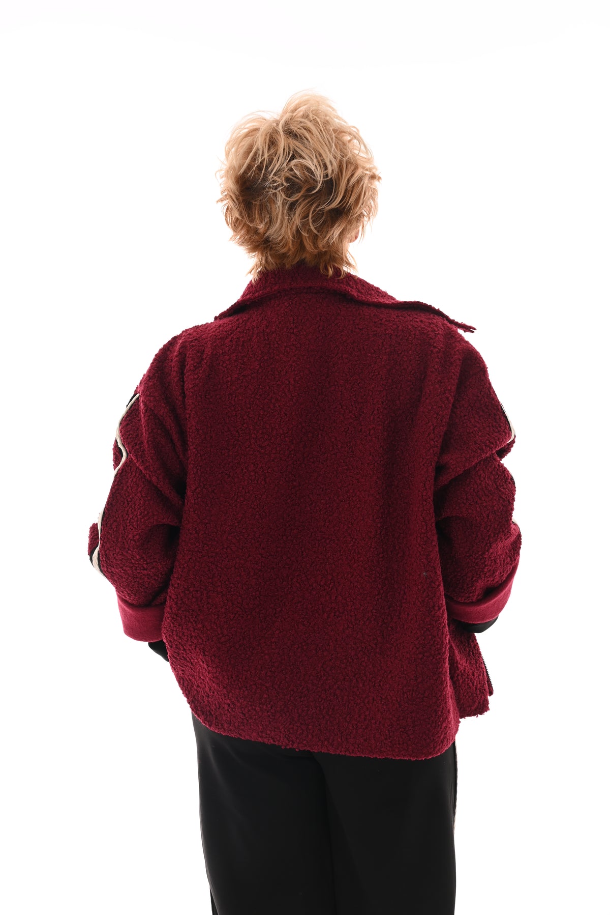 Boucle jas bies strepen bordeaux