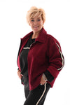 Boucle jas bies strepen bordeaux