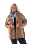 Wavy boucle jas camel