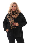 Wavy boucle jas zwart