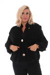 Boucle gilet met knopen zwart