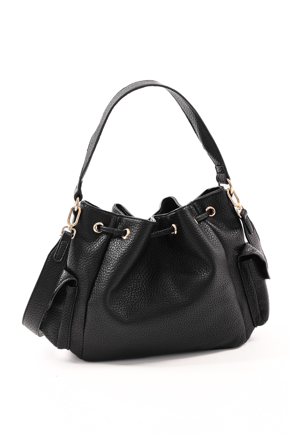 Crossbody tas goude details zwart
