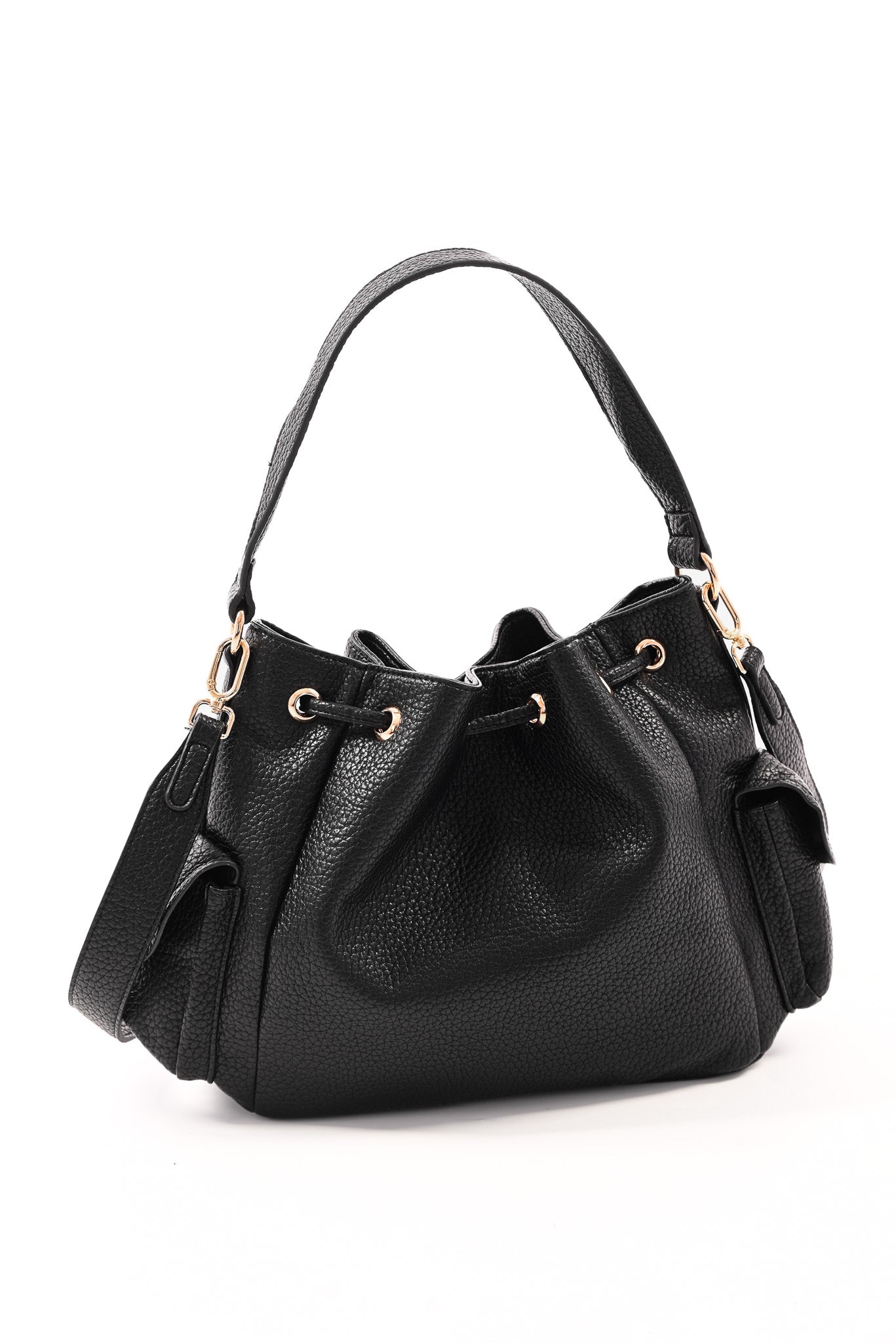 Crossbody tas goude details zwart