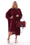 Jurk met vest set bordeaux