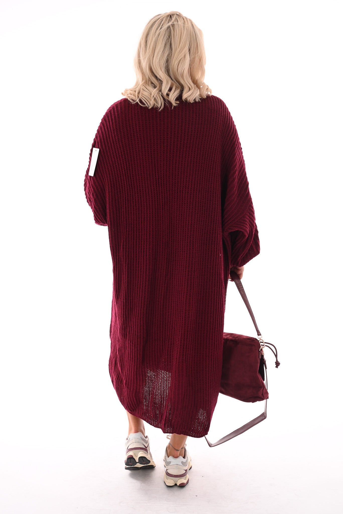 Jurk met vest set bordeaux