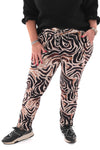 Broek print strepen zwart