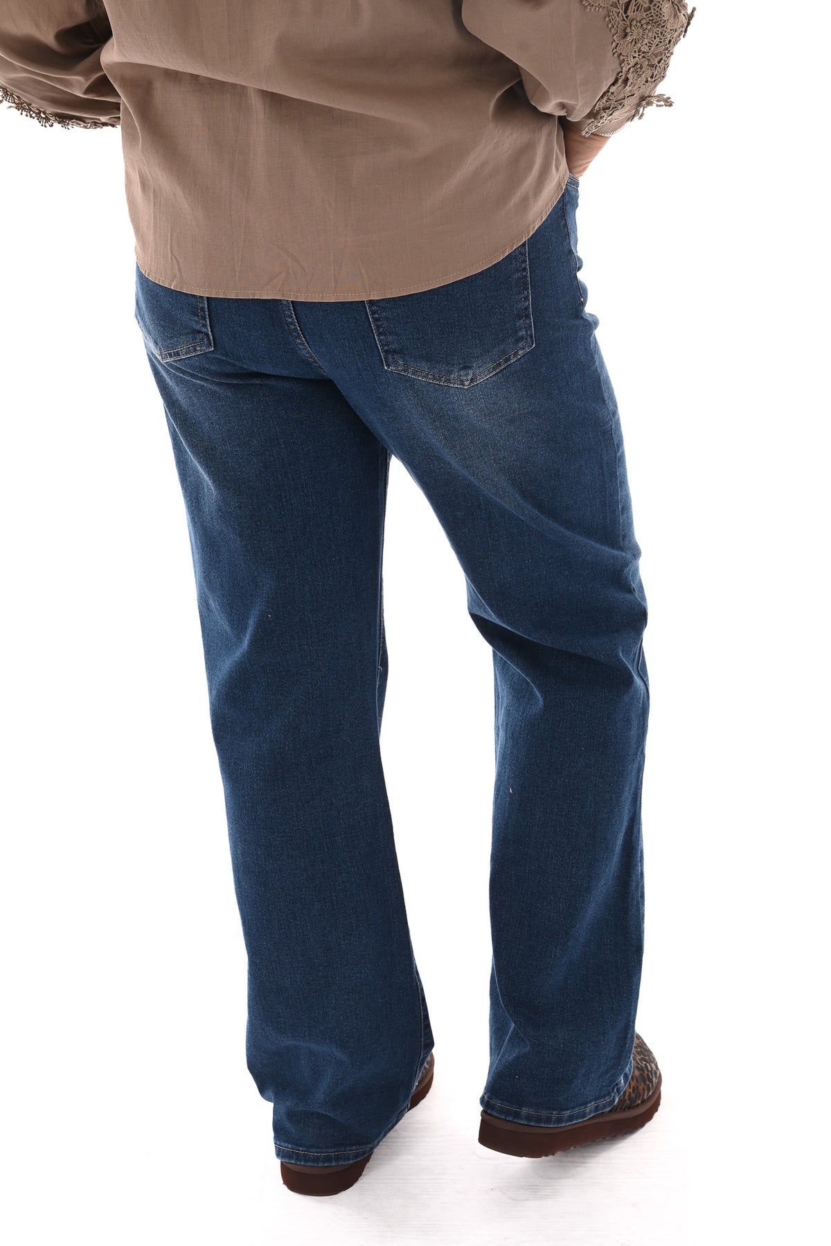Norfy jeans wide leg blauw