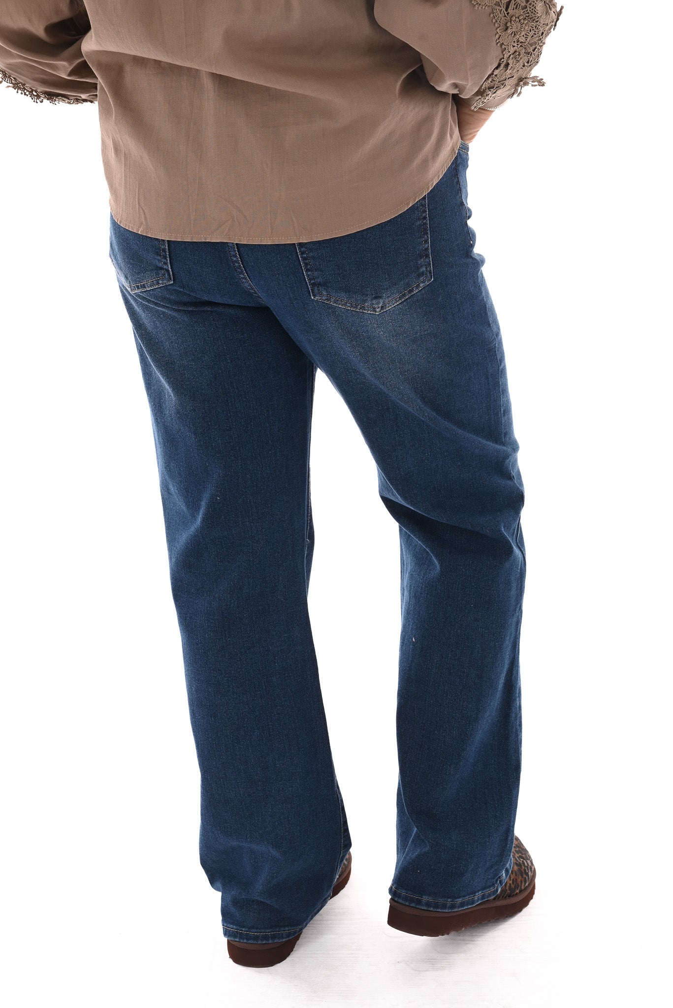 Norfy jeans wide leg blauw