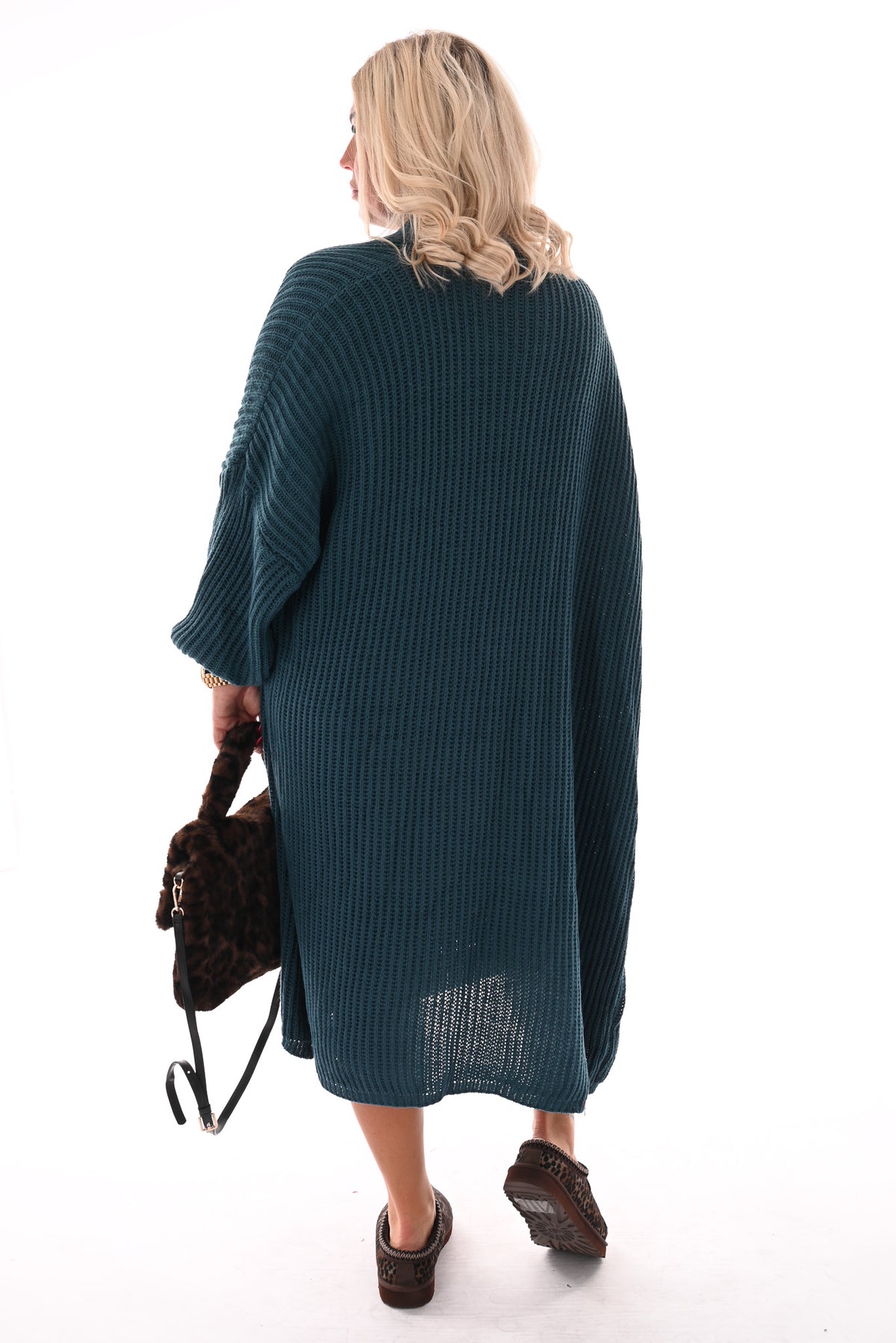 Jurk met vest set petrol