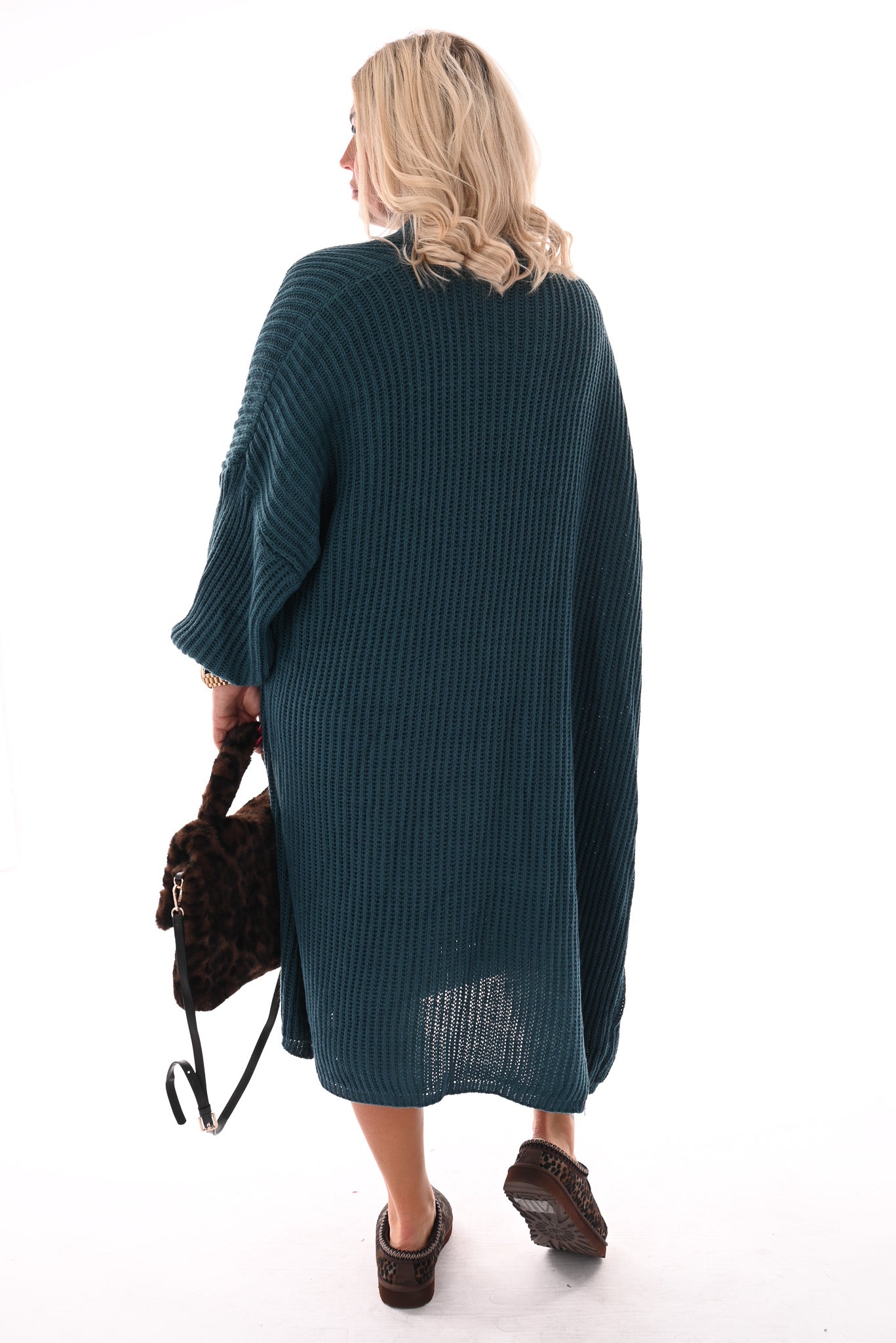 Jurk met vest set petrol