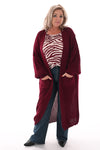 Gebreid vest met zakken bordeaux