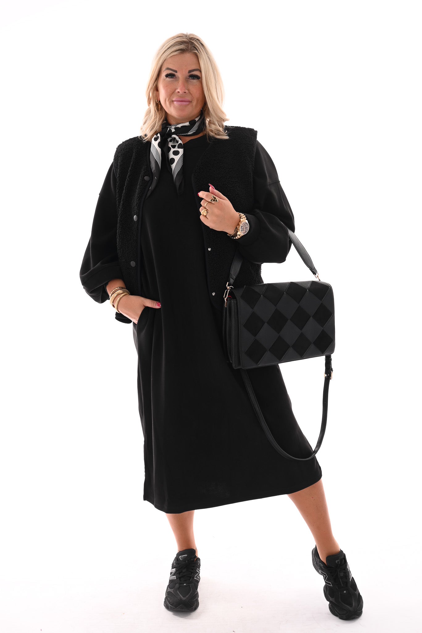 Teddy gilet zwart