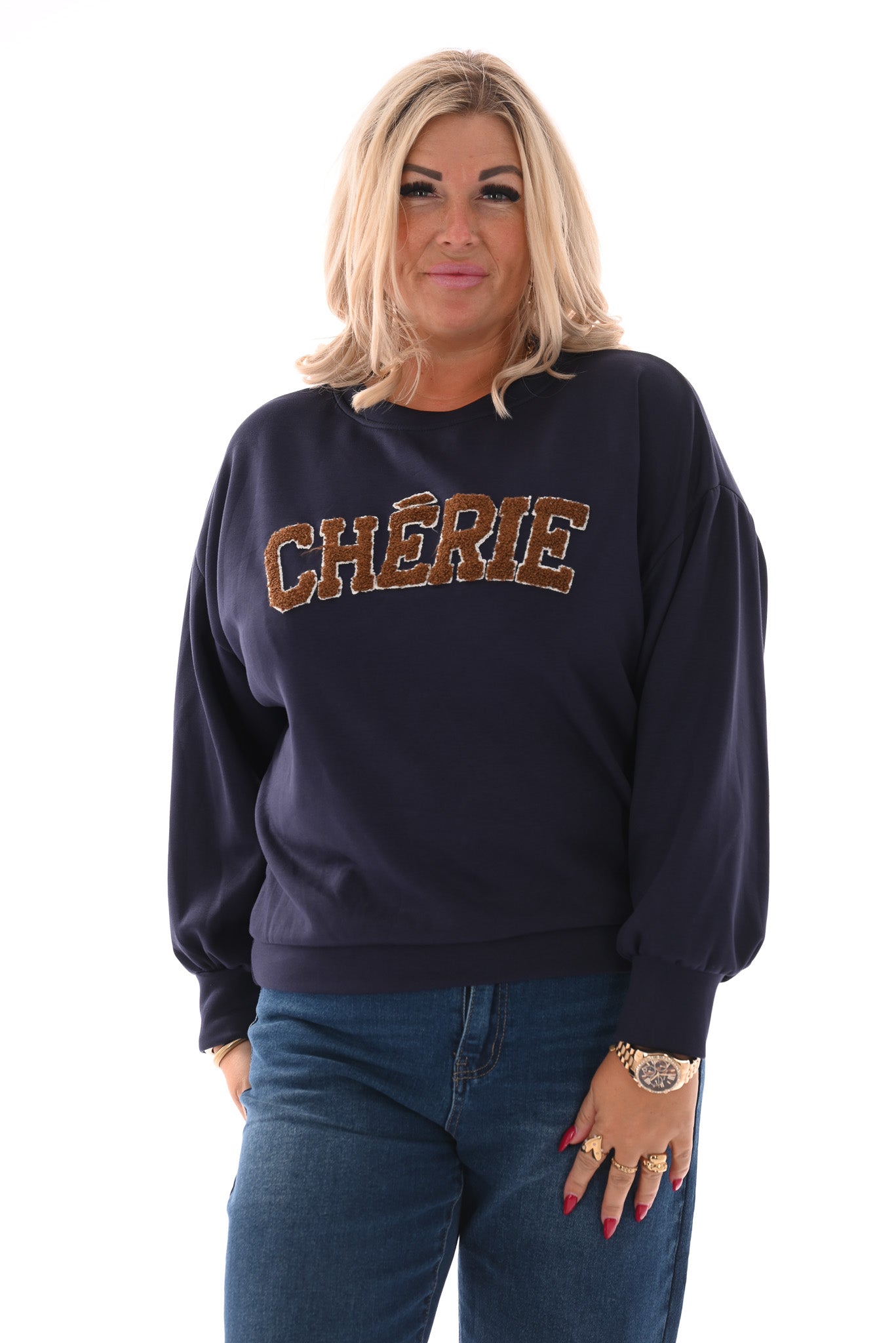 Sweater Cherie marineblauw