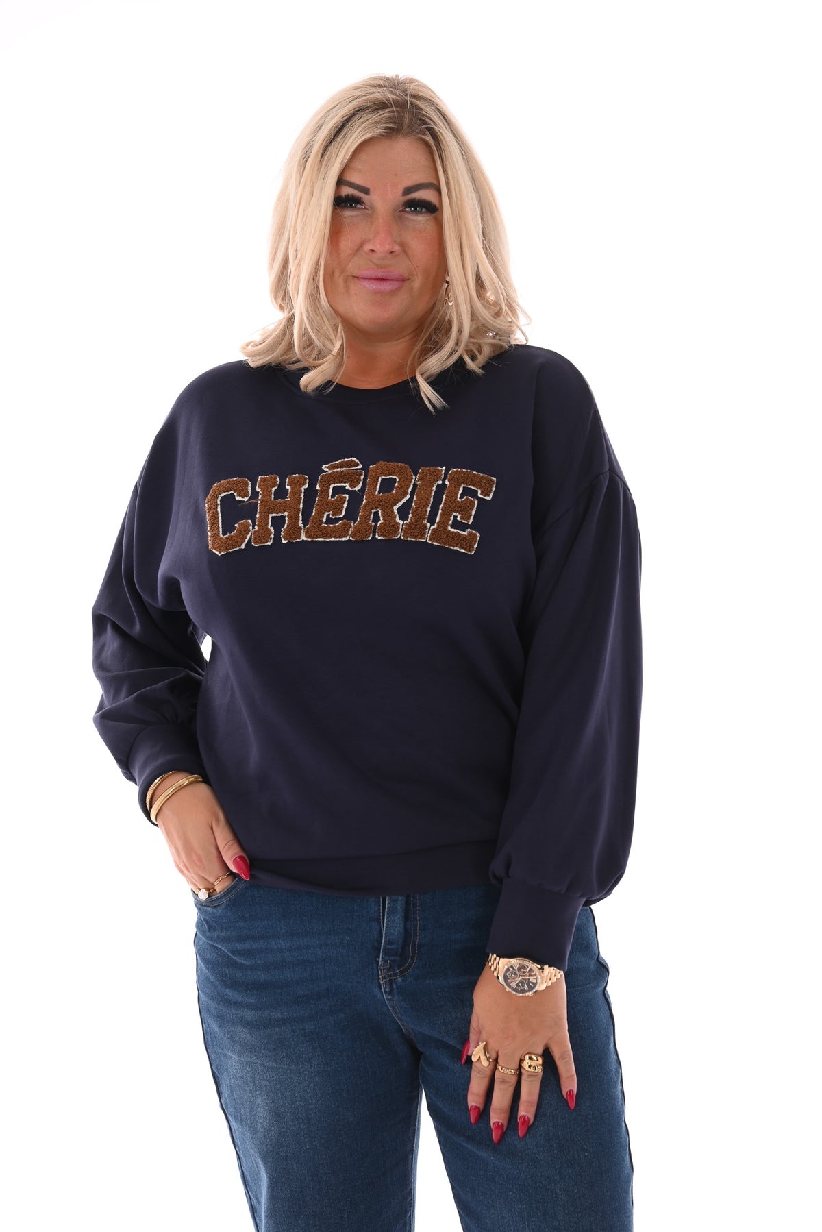 Sweater Cherie marineblauw
