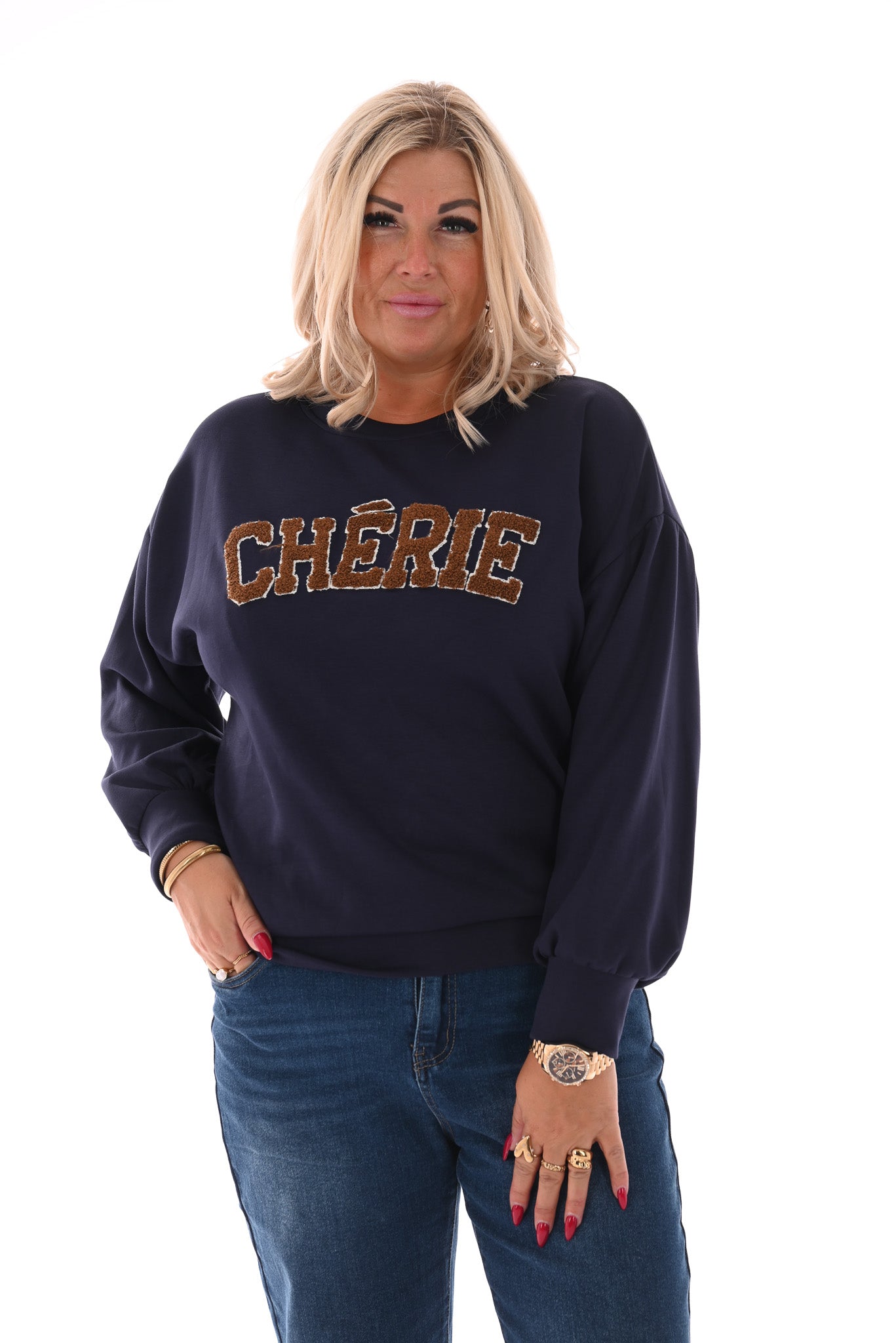 Sweater Cherie marineblauw