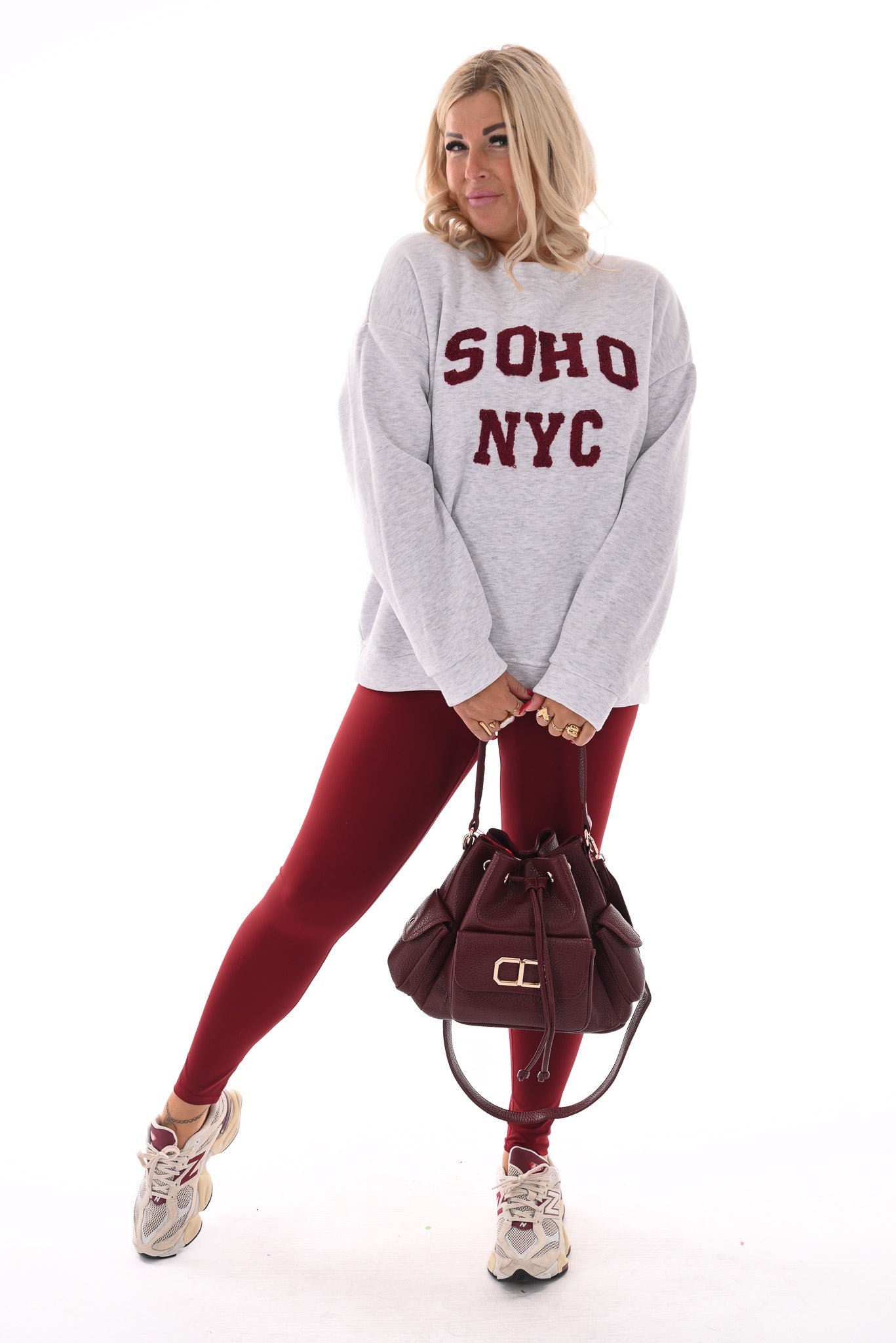 Sweater Soho New York lichtgrijs