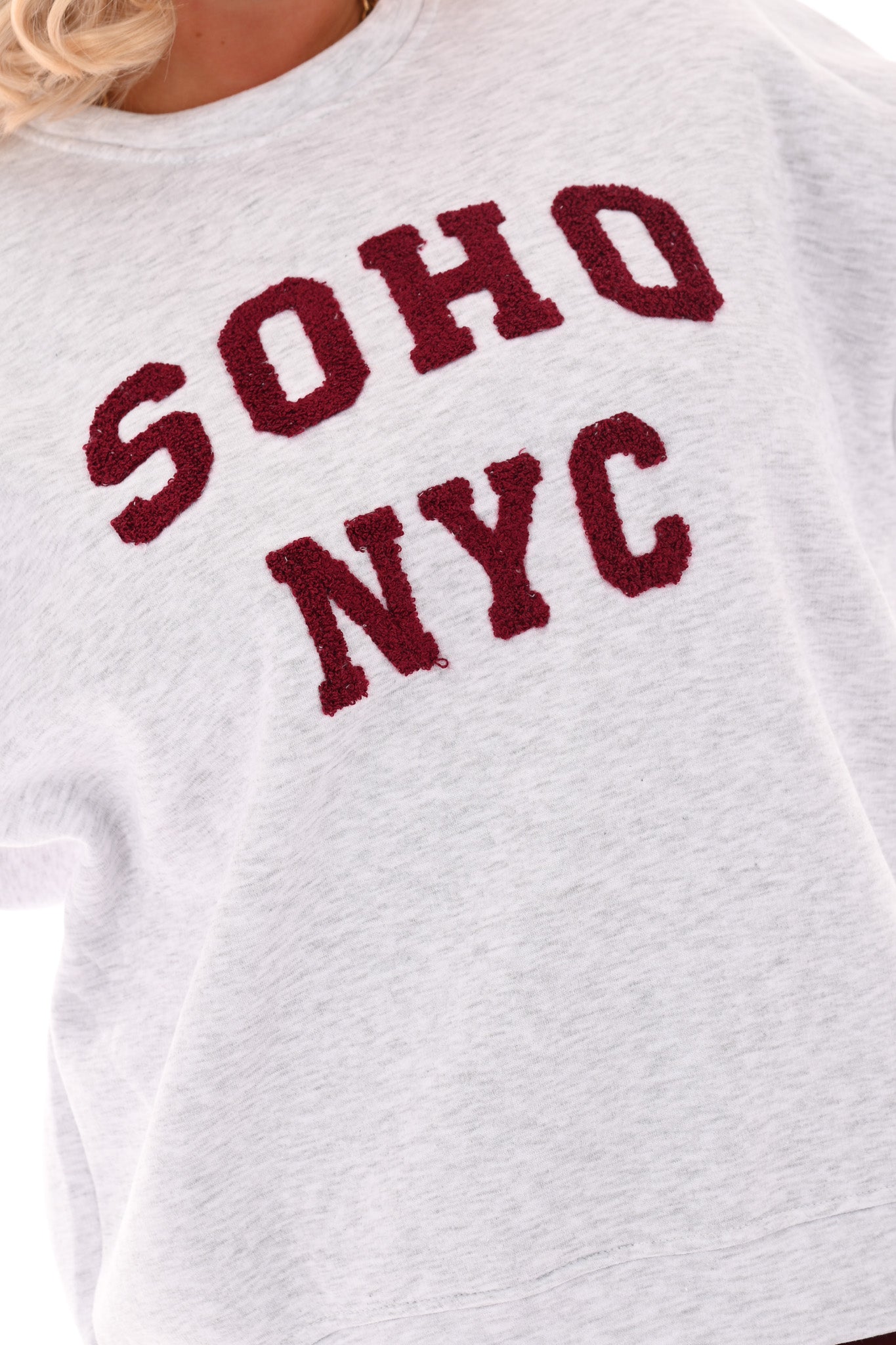 Sweater Soho New York lichtgrijs